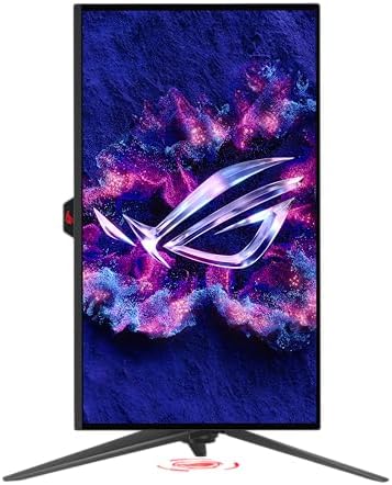 ASUS ROG Swift 27  4K QD OLED Gaming Monitor  PG27UCDM    240Hz  0 03ms  Custom Heatsink  Neo Proximity Sensor  G SYNC Compatible  99  DCI P3  True 10 bit color  DisplayPort 2 1a UHBR20  3 yr warranty
