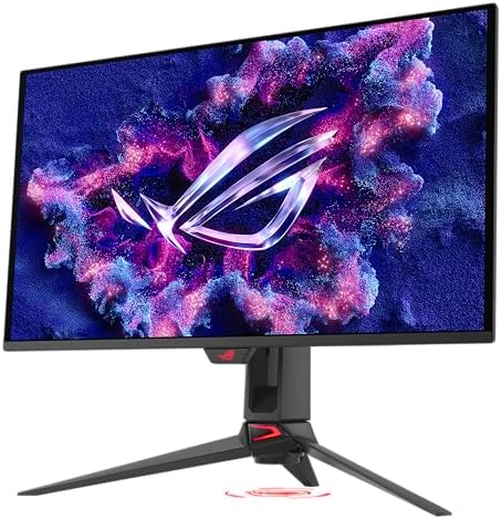 ASUS ROG Swift 27  4K QD OLED Gaming Monitor  PG27UCDM    240Hz  0 03ms  Custom Heatsink  Neo Proximity Sensor  G SYNC Compatible  99  DCI P3  True 10 bit color  DisplayPort 2 1a UHBR20  3 yr warranty