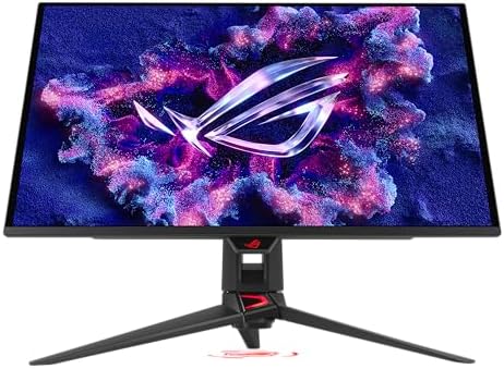 ASUS ROG Swift PG27UCDM - Monitor de juegos de 27” 4K QD-OLED, 240Hz, 0.03ms, disipador de calor personalizado, sensor de proximidad Neo, compatible con G-SYNC, 99% DCI-P3, color verdadero de 10 bits