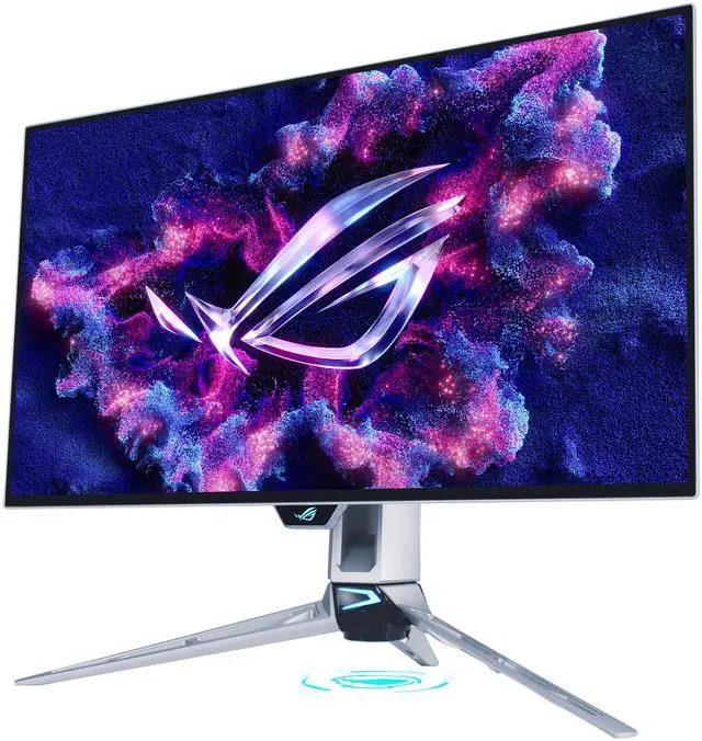 ASUS ROG Swift 27 inch  26 5" viewable  Dual Mode QHD 1440P 540Hz Full HD 720Hz AMD FreeSync Premium Pro & G SYNC compatible 0 02ms HDR500 OLED Gaming Computer Monitor Glossy True Black PG27AQWP W
