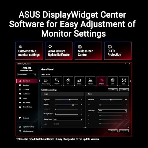ASUS ROG Swift 32  4K OLED Gaming Monitor  PG32UCDM    UHD  3840 x 2160   QD OLED  240Hz  0 03ms  G SYNC Compatible  Custom Heatsink  Graphene Film  99  DCI P3  True 10 bit  90W USB C