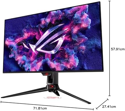 ASUS ROG Swift - Monitor OLED para juegos 4K de 32 pulgadas (PG32UCDM) - UHD (3840 x 2160), QD-OLED, 240Hz, 0.03ms, compatible con G-SYNC, disipador de calor personalizado, película de grafeno, 99% DCI-P3, True 10-bit, 90W USB-C