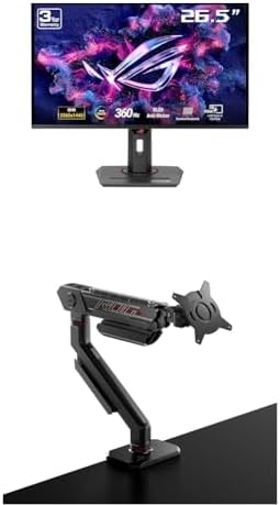ASUS ROG Swift - Monitor OLED para juegos 4K de 32 pulgadas (PG32UCDM) - UHD (3840 x 2160), QD-OLED, 240Hz, 0.03ms, compatible con G-SYNC, disipador de calor personalizado, película de grafeno, 99% DCI-P3, True 10-bit, 90W USB-C