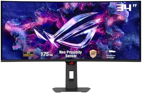 ASUS ROG Swift - Monitor OLED para juegos 4K de 32 pulgadas (PG32UCDM) - UHD (3840 x 2160), QD-OLED, 240Hz, 0.03ms, compatible con G-SYNC, disipador de calor personalizado, película de grafeno, 99% DCI-P3, True 10-bit, 90W USB-C