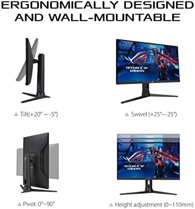 ASUS ROG Swift - Monitor OLED para juegos 4K de 32 pulgadas (PG32UCDM) - UHD (3840 x 2160), QD-OLED, 240Hz, 0.03ms, compatible con G-SYNC, disipador de calor personalizado, película de grafeno, 99% DCI-P3, True 10-bit, 90W USB-C