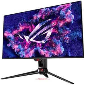 ASUS ROG Swift 32  4K OLED Gaming Monitor  PG32UCDM    UHD  3840 x 2160   QD OLED  240Hz  0 03ms  G SYNC Compatible  Custom Heatsink  Graphene Film  99  DCI P3  True 10 bit  90W USB C