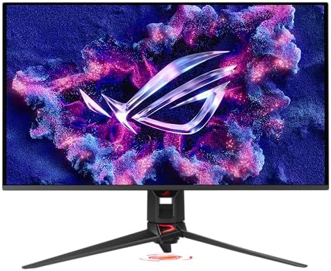 ASUS ROG Swift Monitor de juegos OLED 4K de 32" (PG32UCDMR) – 4K (3840 x 2160), QD-OLED, 240Hz, 0.03ms, compatible con G-SYNC, 99% DCI-P3, USB-C 90W, DisplayWidget, DisplayPort 2.1, garantía de 3 años