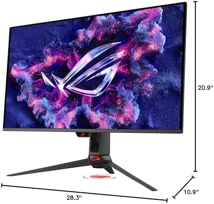 ASUS ROG Swift Monitor de juegos OLED 4K de 32" (PG32UCDMR) – 4K (3840 x 2160), QD-OLED, 240Hz, 0.03ms, compatible con G-SYNC, 99% DCI-P3, USB-C 90W, DisplayWidget, DisplayPort 2.1, garantía de 3 años