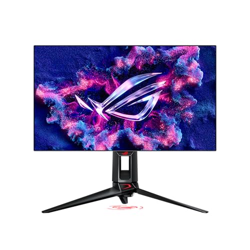 ASUS ROG Swift OLED 27  1440P Gaming Monitor  PG27AQDP    WOLED  QHD  480Hz  0 03ms  G SYNC Compatible  Custom Heatsink  AI Assistant  DisplayHDR400 True Black  99  DCI P3  True 10 bit  DisplayWidget
