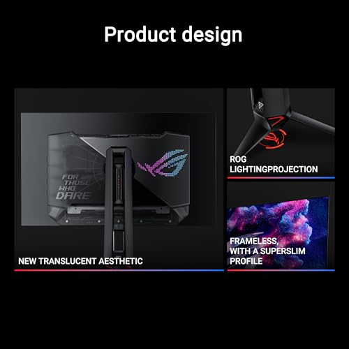 ASUS ROG Swift OLED 27 1440P Gaming Monitor PG27AQDP WOLED QHD 480Hz 0 03ms G SYNC Compatible Custom Heatsink AI Assistant DisplayHDR400 True Black 99 DCI P3 True 10 bit DisplayWidget