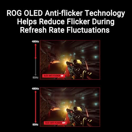 ASUS ROG Swift OLED 27  1440P Gaming Monitor  PG27AQDP    WOLED  QHD  480Hz  0 03ms  G SYNC Compatible  Custom Heatsink  AI Assistant  DisplayHDR400 True Black  99  DCI P3  True 10 bit  DisplayWidget