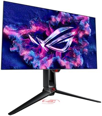 ASUS ROG Swift OLED 27  1440P Gaming Monitor  PG27AQDP    WOLED  QHD  480Hz  0 03ms  G SYNC Compatible  Custom Heatsink  AI Assistant  DisplayHDR400 True Black  99  DCI P3  True 10 bit  DisplayWidget