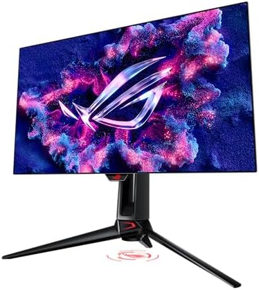 ASUS ROG Swift OLED 27  1440P Gaming Monitor  PG27AQDP    WOLED  QHD  480Hz  0 03ms  G SYNC Compatible  Custom Heatsink  AI Assistant  DisplayHDR400 True Black  99  DCI P3  True 10 bit  DisplayWidget