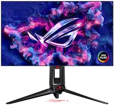 ASUS ROG Swift OLED 27  1440P Gaming Monitor  PG27AQDP    WOLED  QHD  480Hz  0 03ms  G SYNC Compatible  Custom Heatsink  AI Assistant  DisplayHDR400 True Black  99  DCI P3  True 10 bit  DisplayWidget