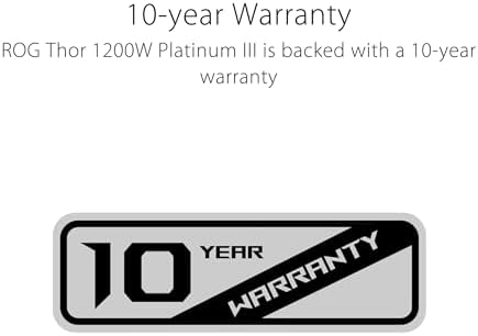 ASUS ROG Thor 1000W Platinum III PSU  80 Plus Platinum Certified  ATX 3 1  GaN MOSFET  GPU First Intelligent Voltage Stabilizer  Magnetic OLED Display  Turbo Mode  10 Year Warranty