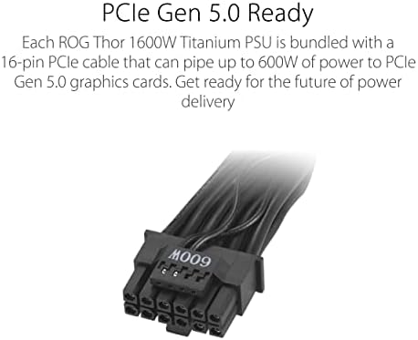 ASUS ROG Thor 1000W Platinum III PSU  80 Plus Platinum Certified  ATX 3 1  GaN MOSFET  GPU First Intelligent Voltage Stabilizer  Magnetic OLED Display  Turbo Mode  10 Year Warranty