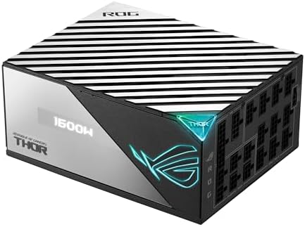 ASUS ROG Thor 1000W Platinum III PSU  80 Plus Platinum Certified  ATX 3 1  GaN MOSFET  GPU First Intelligent Voltage Stabilizer  Magnetic OLED Display  Turbo Mode  10 Year Warranty