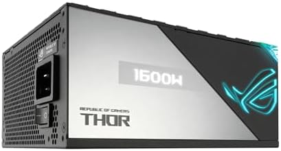 ASUS ROG Thor 1000W Platinum III PSU  80 Plus Platinum Certified  ATX 3 1  GaN MOSFET  GPU First Intelligent Voltage Stabilizer  Magnetic OLED Display  Turbo Mode  10 Year Warranty