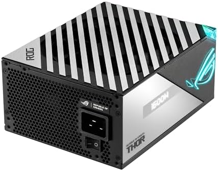 ASUS ROG Thor 1000W Platinum III PSU  80 Plus Platinum Certified  ATX 3 1  GaN MOSFET  GPU First Intelligent Voltage Stabilizer  Magnetic OLED Display  Turbo Mode  10 Year Warranty