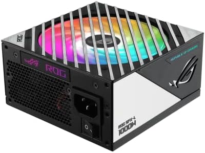 ASUS ROG Thor 1000W Platinum III PSU  80 Plus Platinum Certified  ATX 3 1  GaN MOSFET  GPU First Intelligent Voltage Stabilizer  Magnetic OLED Display  Turbo Mode  10 Year Warranty