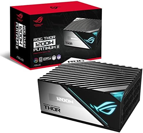 ASUS ROG Thor 1000W Platinum III PSU  80 Plus Platinum Certified  ATX 3 1  GaN MOSFET  GPU First Intelligent Voltage Stabilizer  Magnetic OLED Display  Turbo Mode  10 Year Warranty