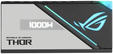 ASUS ROG Thor 1000W Platinum III PSU  80 Plus Platinum Certified  ATX 3 1  GaN MOSFET  GPU First Intelligent Voltage Stabilizer  Magnetic OLED Display  Turbo Mode  10 Year Warranty