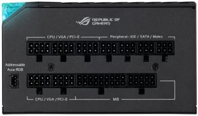 ASUS ROG Thor 1000W Platinum III PSU  80 Plus Platinum Certified  ATX 3 1  GaN MOSFET  GPU First Intelligent Voltage Stabilizer  Magnetic OLED Display  Turbo Mode  10 Year Warranty