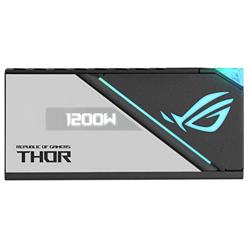 ASUS ROG Thor 1200W Platinum II PC Power Supply  1200 Watt  80  Platinum  Lambda A    ROG Heatsinks  135mm PWM Axial Fan  0dB  OLED Screen  Aura Sync RGB