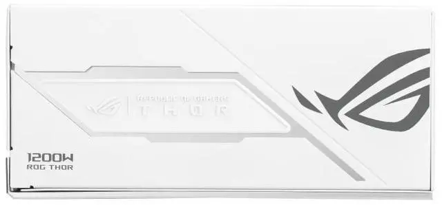 ASUS ROG Thor 1200W Platinum III WHITE EDITION PSU  80 PLUS Platinum Certified  ATX 3 1  GaN MOSFET  GPU First Intelligent Voltage Stabilizer  Magnetic OLED Display  Turbo Mode