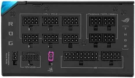 ASUS ROG Thor 1200W Platinum III PSU  80 Plus Platinum Certified  ATX 3 1  GaN MOSFET  GPU First Intelligent Voltage Stabilizer  Magnetic OLED Display  Turbo Mode  10 Year Warranty