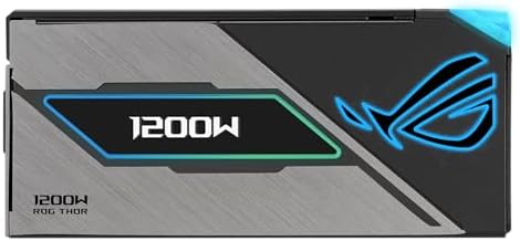 ASUS ROG Thor 1200W Platinum III PSU  80 Plus Platinum Certified  ATX 3 1  GaN MOSFET  GPU First Intelligent Voltage Stabilizer  Magnetic OLED Display  Turbo Mode  10 Year Warranty