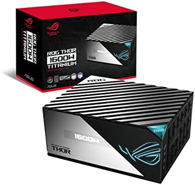 ASUS ROG Thor 1600W Titanium III PSU  80 Plus Titanium Certified  ATX 3 1  GaN MOSFET  Intelligent Voltage Stabilizer  Magnetic OLED Display  Turbo Mode  10 Year Warranty 