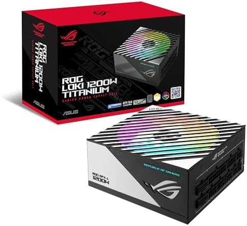 ASUS ROG Thor 1600W Titanium III PSU  80 Plus Titanium Certified  ATX 3 1  GaN MOSFET  Intelligent Voltage Stabilizer  Magnetic OLED Display  Turbo Mode  10 Year Warranty 