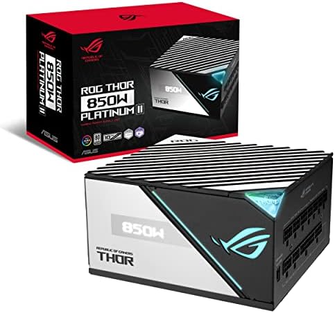 ASUS Fuente de alimentación ROG Thor Titanium III de 1600 W (certificado 80 Plus Titanium, ATX 3.1, MOSFET GaN, estabilizador de voltaje inteligente, pantalla OLED magnética, modo Turbo, garantía de
