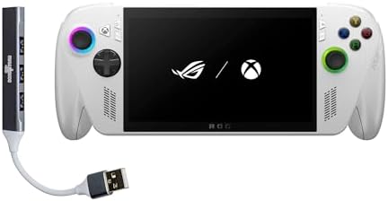 ASUS ROG Xbox Ally Gaming Handheld 7 120Hz Touchscreen IPS Display  AMD Ryzen Z2 A  16GB LPDDR5X  512GB SSD  AMD RDNA 2 Graphics  Fingerprint  WiFi 6E  Bluetooth 5 4  Win 11 Home  with DKZ Hub