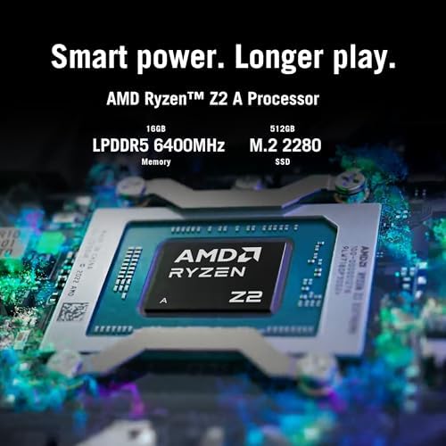 ASUS ROG Xbox Ally Gaming Handheld 7 120Hz Touchscreen IPS Display  AMD Ryzen Z2 A  16GB LPDDR5X  512GB SSD  AMD RDNA 2 Graphics  Fingerprint  WiFi 6E  Bluetooth 5 4  Win 11 Home  with DKZ Hub