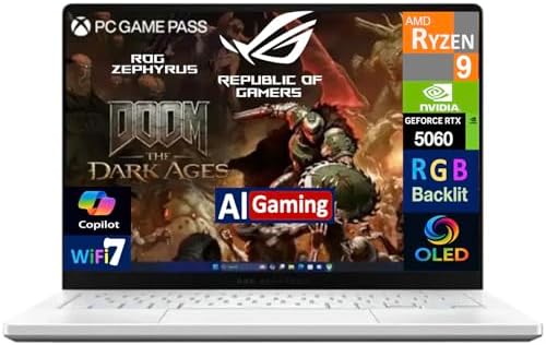 ASUS ROG Zephyrus G14 AI Gaming Laptop 14 0 ROG Nebula OLED 2 8K 500nits Display  AMD Ryzen 9 270  GeForce RTX 5060 8GB  16GB LPDDR5X  1TB SSD  RGB KYB  WiFi 7  Win 11 Home  w/DKZ USB Port Expander