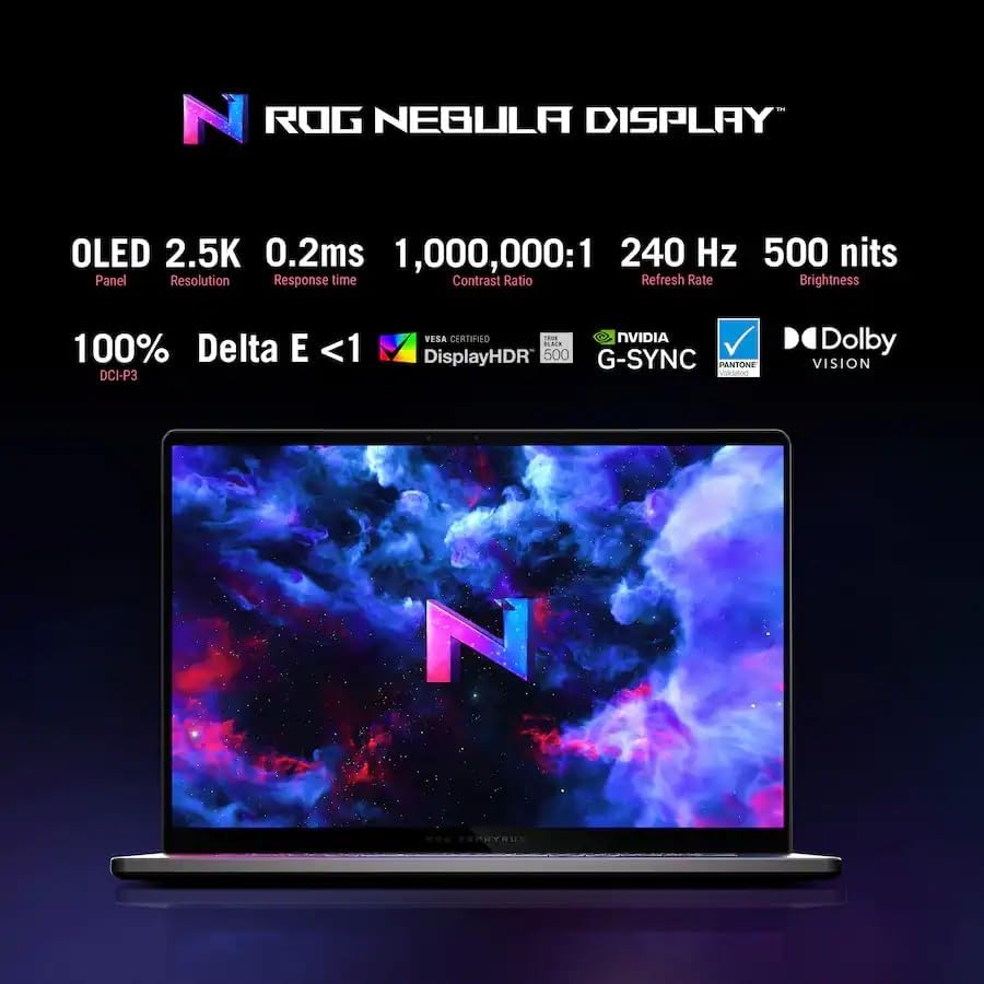 ASUS ROG Zephyrus G16 16" 2.5K OLED 240Hz Gaming Laptop, Intel Core Ultra 9 285H, RTX5070, 16GB LPDDR5X 2TB SSD, Wi-Fi7, Backlit KB, Win11, Thunderbolt4, Eclipse Gray, w/2TB USB Drive, W/GaLiMu