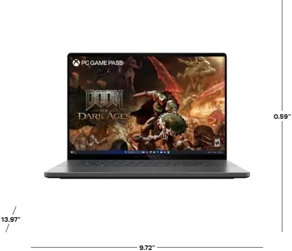 ASUS ROG Zephyrus G16 16" 2.5K OLED 240Hz Gaming Laptop, Intel Core Ultra 9 285H, RTX5070, 16GB LPDDR5X 2TB SSD, Wi-Fi7, Backlit KB, Win11, Thunderbolt4, Eclipse Gray, w/2TB USB Drive, W/GaLiMu