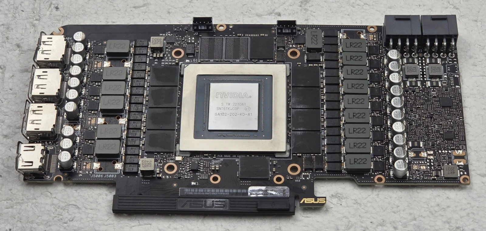 ASUS RTX 3080 LHR GDDR6X 10GB 320 Bit NO HEATSINK/COOLER BARE GRAPHICS CARD