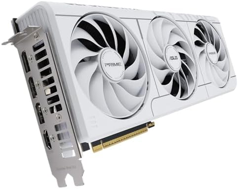 ASUS SFF Ready Prime NVIDIA GeForce RTX 5070 White OC Edition Graphics Card  PCIe 5 0  12GB GDDR7  HDMI/DP 2 1  2 5 Slot  Axial tech Fans  Dual BIOS   3 Year Warranty