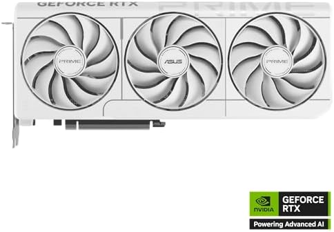 ASUS SFF Ready Prime NVIDIA GeForce RTX 5070 White OC Edition Graphics Card  PCIe 5 0  12GB GDDR7  HDMI/DP 2 1  2 5 Slot  Axial tech Fans  Dual BIOS   3 Year Warranty