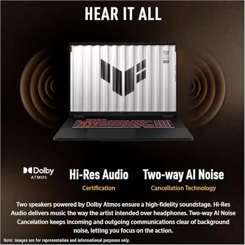 ASUS TUF A18 Gaming Laptop   AMD Ryzen 7 260 Beat i9 13905H   NVIDIA RTX 5060 32GB RAM  2TB SSD  18 WUXGA Display   RGB Backlit Keyboard  Windows 11  FHD Camera  Gamer Creative Videao Editing