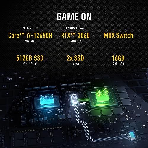 ASUS TUF Dash 15  2022  Gaming Laptop  15 6 144Hz FHD Display  Intel Core i7 12650H  GeForce RTX 3060  16GB DDR5  512GB SSD  Thunderbolt 4  Windows 11 Home  Off Black  FX517ZM AS73