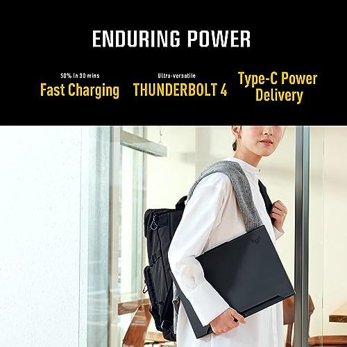 ASUS TUF Dash 15  2022  Gaming Laptop  15 6 144Hz FHD Display  Intel Core i7 12650H  GeForce RTX 3060  16GB DDR5  512GB SSD  Thunderbolt 4  Windows 11 Home  Off Black  FX517ZM AS73