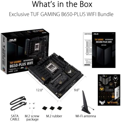 ASUS TUF GAMING B650 PLUS WIFI AMD B650 AM5 Ryzen  Desktop 9000 8000 and 7000 ATX motherboard  14 power stages  PCIe  5 0 M 2   DDR5 memory  WiFi 6 and 2 5 Gb Ethernet  USB4  support Aura Sync