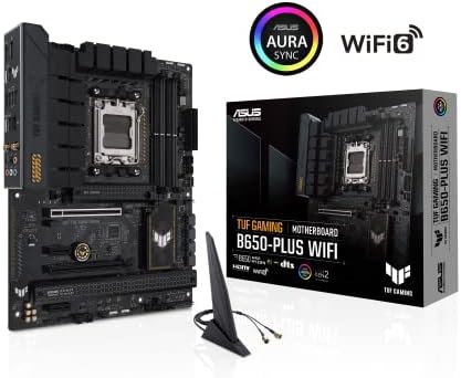 ASUS TUF GAMING B650 PLUS WIFI AMD B650 AM5 Ryzen  Desktop 9000 8000 and 7000 ATX motherboard  14 power stages  PCIe  5 0 M 2   DDR5 memory  WiFi 6 and 2 5 Gb Ethernet  USB4  support Aura Sync