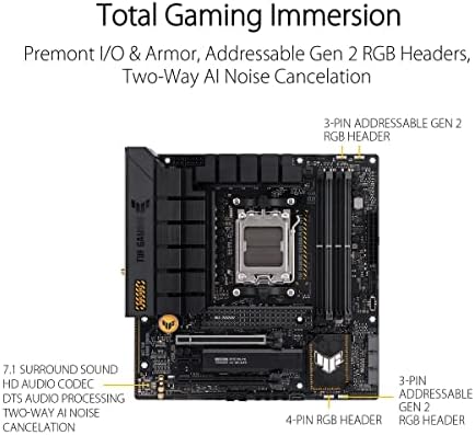 ASUS TUF GAMING B650 PLUS WIFI AMD B650 AM5 Ryzen  Desktop 9000 8000 and 7000 ATX motherboard  14 power stages  PCIe  5 0 M 2   DDR5 memory  WiFi 6 and 2 5 Gb Ethernet  USB4  support Aura Sync
