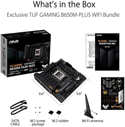 ASUS TUF GAMING B650 PLUS WIFI AMD B650 AM5 Ryzen  Desktop 9000 8000 and 7000 ATX motherboard  14 power stages  PCIe  5 0 M 2   DDR5 memory  WiFi 6 and 2 5 Gb Ethernet  USB4  support Aura Sync