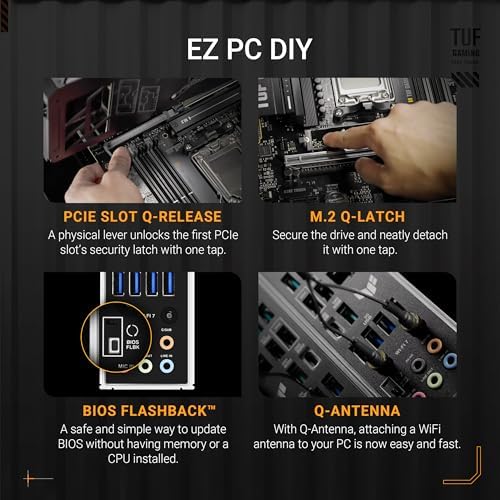 ASUS TUF GAMING B650 PLUS WIFI AMD B650 AM5 Ryzen  Desktop 9000 8000 and 7000 ATX motherboard  14 power stages  PCIe  5 0 M 2   DDR5 memory  WiFi 6 and 2 5 Gb Ethernet  USB4  support Aura Sync